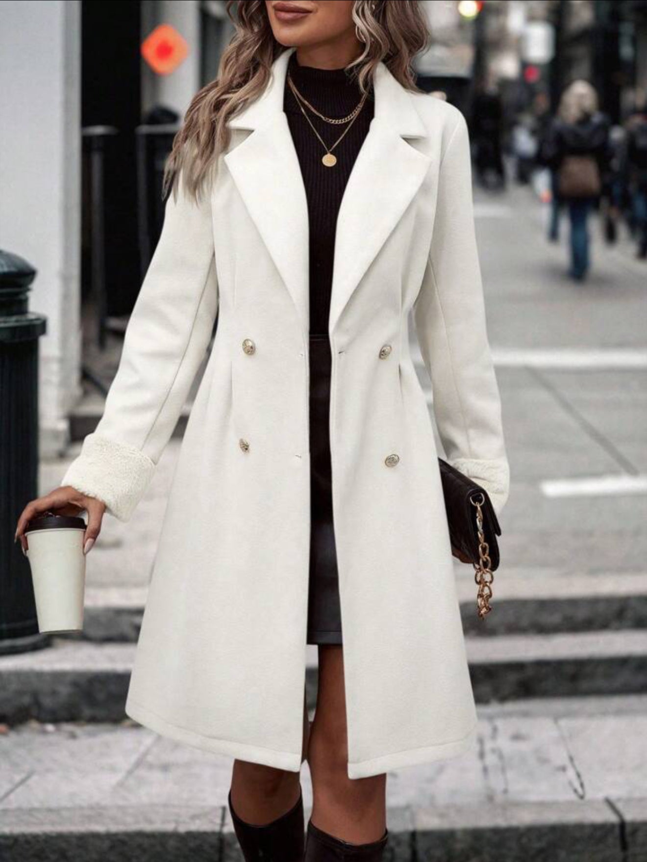 كوت أبيض أنيق – White Elegant Coat