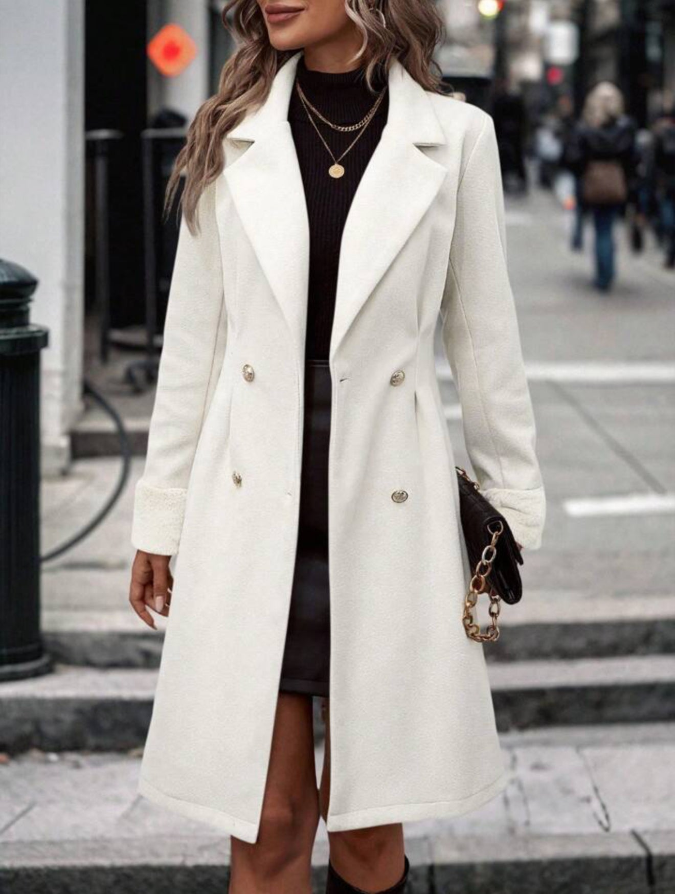 كوت أبيض أنيق – White Elegant Coat