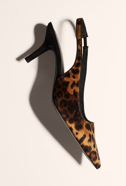 حذاء كعب بنقشة الفهد – Leopard Slingback Heels